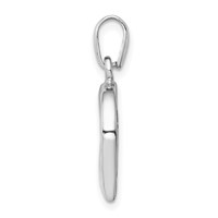 Sterling Silver Rhodium-plated CZ Heart Earring and Pendant Set view 4