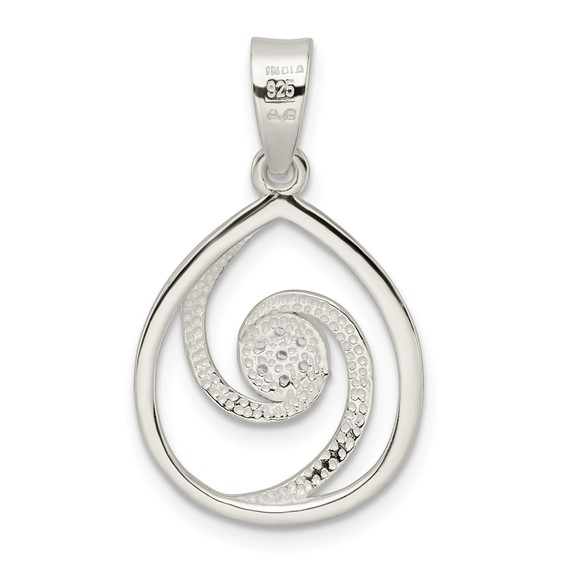 Sterling Silver CZ in Teardrop Pendant and Earrings Set