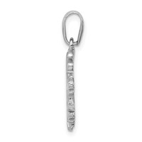 Sterling Silver Rhodium-plated Snowflake Earrings and Pendant Set view 4