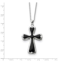 Sterling Silver & CZ Enameled My Refuge Necklace, 18" view 2