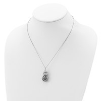 Sentimental Expressions Sterling Silver Rhodium-plated Antiqued FW Cultured Pearls of Wisdom Necklace, 18" view 5
