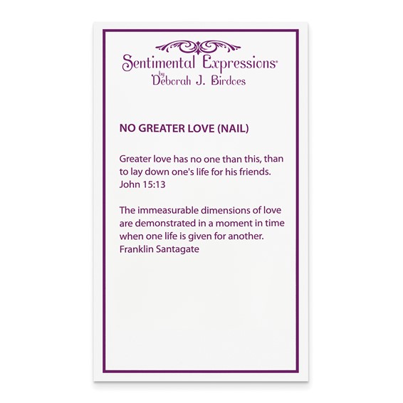 Sentimental Expressions Sterling Silver Gold-plated No Greater Love Nail 16 Inch Necklace