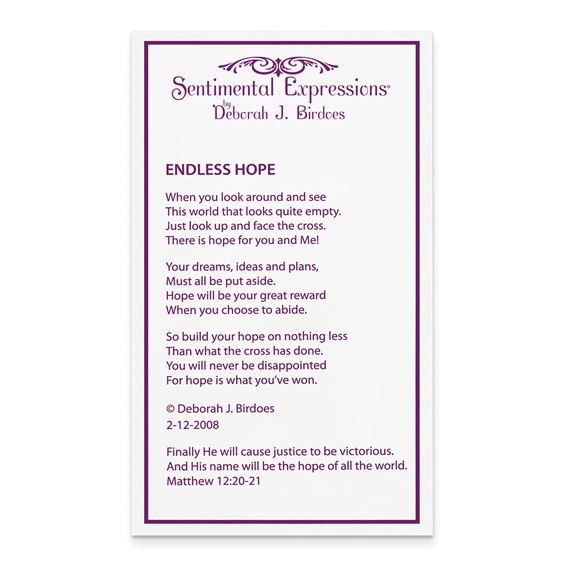 Sentimental Expressions Sterling Silver Rhodium-plated CZ Endless Hope 18in Cross Necklace