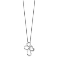 Sentimental Expressions Sterling Silver Rhodium-plated CZ Everlasting Love Necklace, 18" view 2