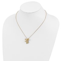 Sentimental Expressions Sterling Silver Gold-plated CZ Angel of Motherhood Necklace, 18" view 5