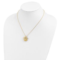 Sentimental Expressions Sterling Silver Gold-plated CZ Angel of Remembrance Necklace, 18" view 5
