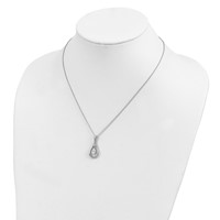 Sentimental Expressions Sterling Silver Rhodium-plated April CZ Stone Never Forget Tear Birthstone Necklace - 18in view 5