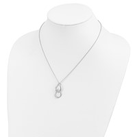 Sentimental Expressions Sterling Silver Rhodium-plated CZ Tears to Share Necklace, 18" view 5