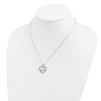 Sentimental Expressions Sterling Silver Gold-plated the Arms of Love Heart Necklace, 18" view 5