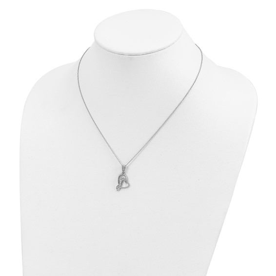 Sentimental Expressions Sterling Silver Rhodium-plated A Gift For My Sister For My Bridesmaid 18in Necklace