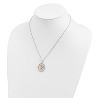 Sentimental Expressions Sterling Silver Gold-plated Hand Prints Necklace, 18" view 5
