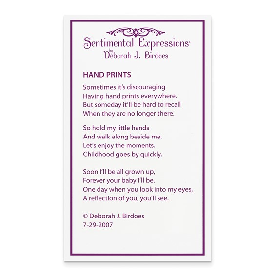 Sentimental Expressions Sterling Silver Gold-plated Hand Prints 18in Necklace