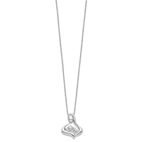 Sentimental Expressions Sterling Silver Rhodium-plated Polished Maternal Bond Necklace - 18in view 2