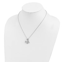 Sentimental Expressions Sterling Silver Rhodium-plated Polished Maternal Bond Necklace - 18in view 5
