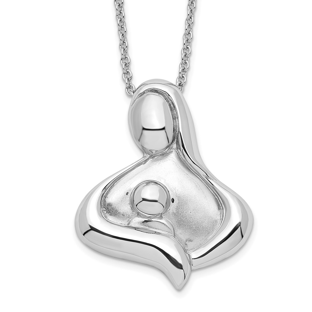Sterling Silver Polished Maternal Bond 18in Necklace