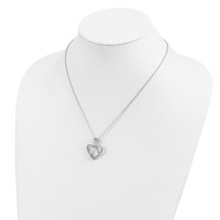 Sentimental Expressions Sterling Silver Rhodium-plated CZ Lifetime Friend Necklace, 18" view 5