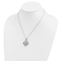 Sentimental Expressions Sterling Silver Rhodium-plated Antiqued Family Blessings Necklace, 18" view 5