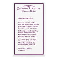 Sentimental Expressions Sterling Silver Rhodium Rose and Gold-plated CZ the Bond of Love Heart Necklace with Poem Card, 18" view 4
