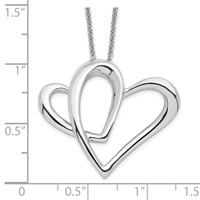Sentimental Expressions Sterling Silver Rhodium-plated Mother a Part of My Heart 18 Inch Necklace view 3