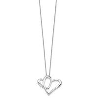 Sentimental Expressions Sterling Silver Rhodium-plated Daughter a Part of My Heart Necklace, 18" view 2