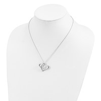 Sentimental Expressions Sterling Silver Rhodium-plated Daughter a Part of My Heart Necklace, 18" view 4