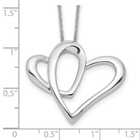 Sentimental Expressions Sterling Silver Rhodium-plated Daughter a Part of My Heart Necklace, 18" view 3