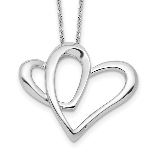 Sentimental Expressions Sterling Silver Rhodium-plated Daughter a Part of My Heart 18 Inch Necklace