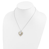 Sentimental Expressions Sterling Silver Gold-plated Mother Heart Necklace, 18" view 5