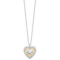 Sentimental Expressions Sterling Silver Gold-plated Grandma Heart Necklace, 18" view 2