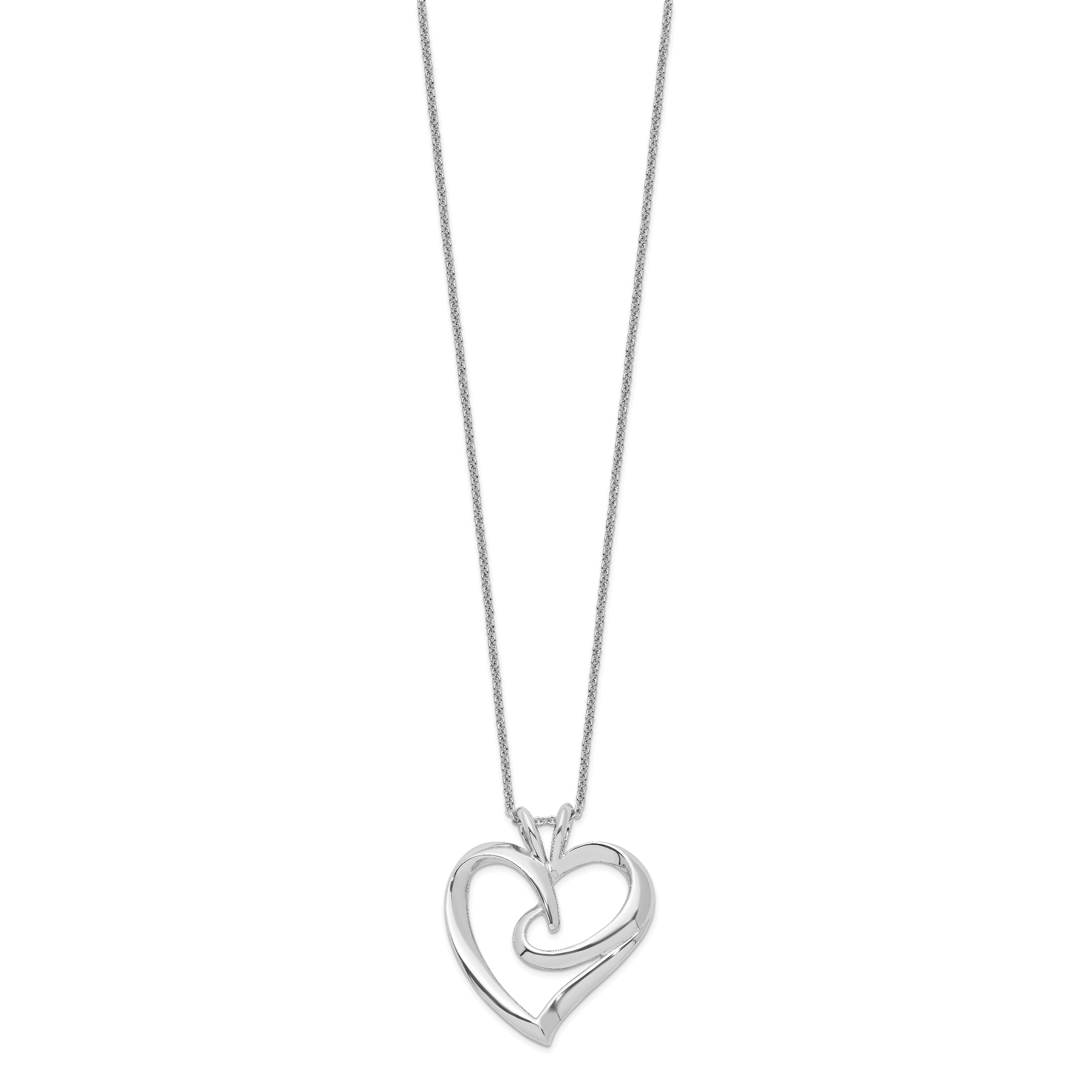 【Sentiments】NO.259 NECKLACE Sentimental Expressions Silver The Hugging Heart 18in