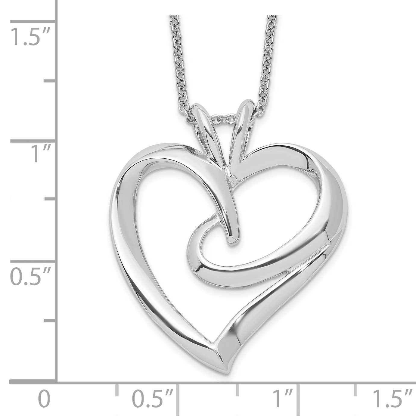 【Sentiments】NO.259 NECKLACE Sentimental Expressions Silver The Hugging Heart 18in