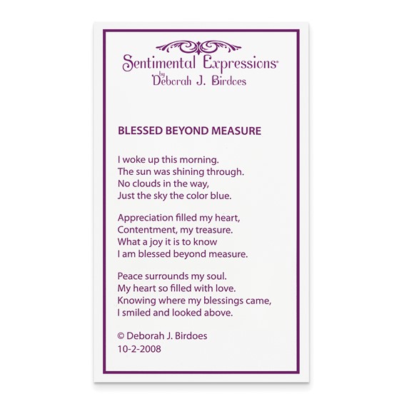 Sentimental Expressions Sterling Silver Gold-plated Blessed Beyond Measure 18in Necklace