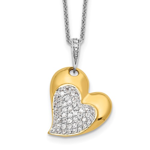 Sentimental Expressions Sterling Silver Gold-plated Blessed Beyond Measure Necklace, 18"