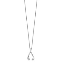 Sentimental Expressions Sterling Silver Rhodium-plated Polished I Wish You the Best Necklace, 18" view 2