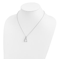 Sentimental Expressions Sterling Silver Rhodium-plated Polished I Wish You the Best Necklace, 18" view 5
