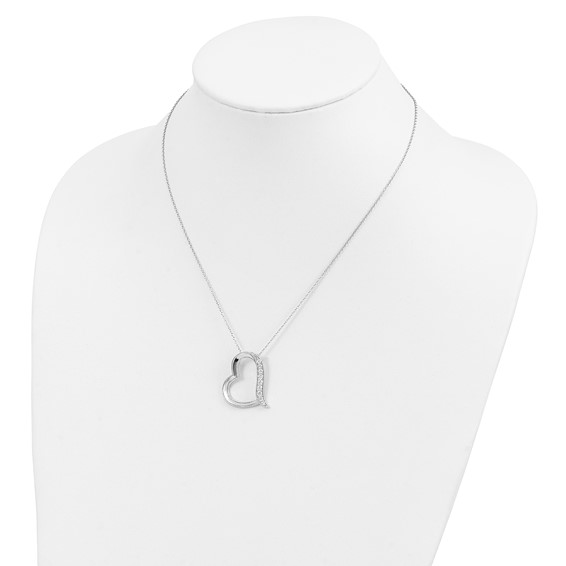 Sentimental Expressions Sterling Silver Rhodium-plated Antiqued CZ Daughter-In-Law 18in Necklace