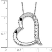 Sentimental Expressions Sterling Silver Rhodium-plated Antiqued CZ Daughter-In-Law 18in Necklace view 4
