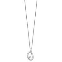 Sentimental Expressions Sterling Silver Rhodium-plated Friendship Necklace, 18" view 2