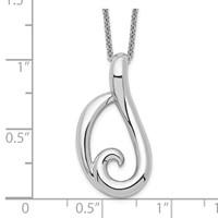 Sentimental Expressions Sterling Silver Rhodium-plated Friendship Necklace, 18" view 3