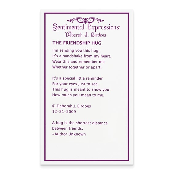 Sentimental Expressions Sterling Silver Rhodium-plated Friendship 18in Necklace