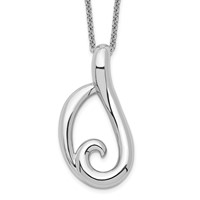 Sentimental Expressions Sterling Silver Rhodium-plated Friendship Necklace, 18" view 1