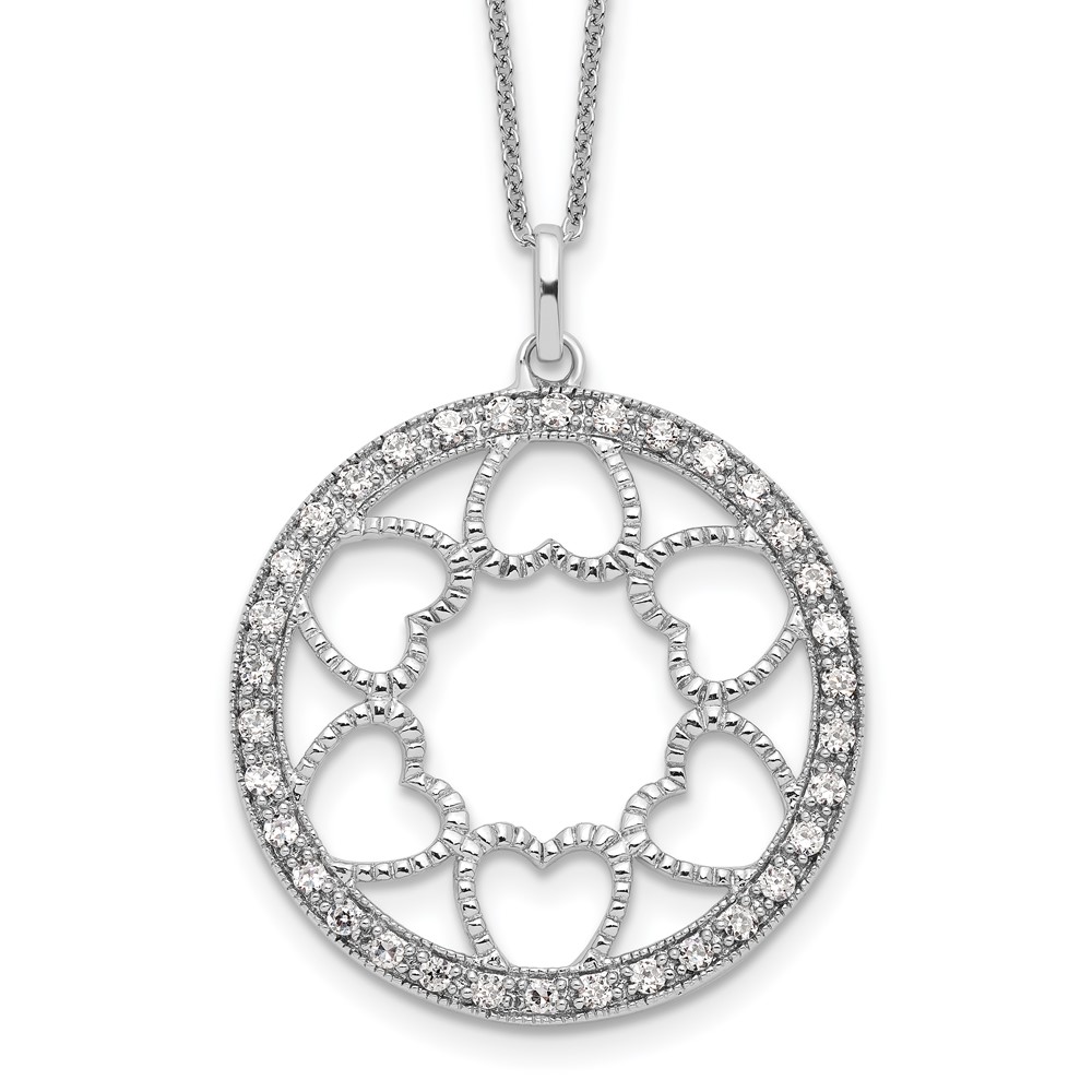 Sterling Silver CZ Fullness Of Blessings 18in Necklace