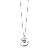 Sentimental Expressions Sterling Silver Rhodium-plated Antiqued Serve One Another Necklace, 18" view 2