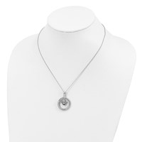 Sentimental Expressions Sterling Silver Rhodium-plated Antiqued Serve One Another Necklace, 18" view 5