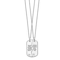 Sentimental Expressions Sterling Silver Rhodium-plated Antiqued Military Dog Tag for Two Necklaces, 18" view 3