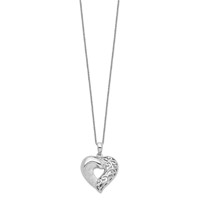 Sentimental Expressions Sterling Silver Rhodium-plated Close to My Heart Necklace, 18" view 2
