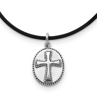 Sterling Silver Antiqued Boldness 18in Necklace