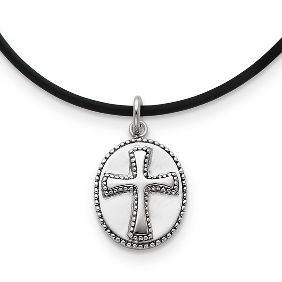 Sterling Silver Antiqued Boldness 18in Necklace