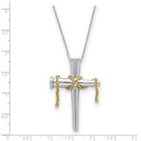 Sterling Silver & Gold-plated It Is Finished Necklace, 18" view 2