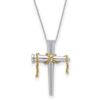 Sterling Silver & Gold-plated It Is Finished Necklace, 18" view 1